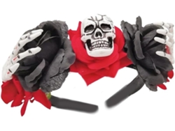 Diadema Espeluznante Hecha A Mano Para Halloween Con Flores - Para Cumpleaños, Cosplay