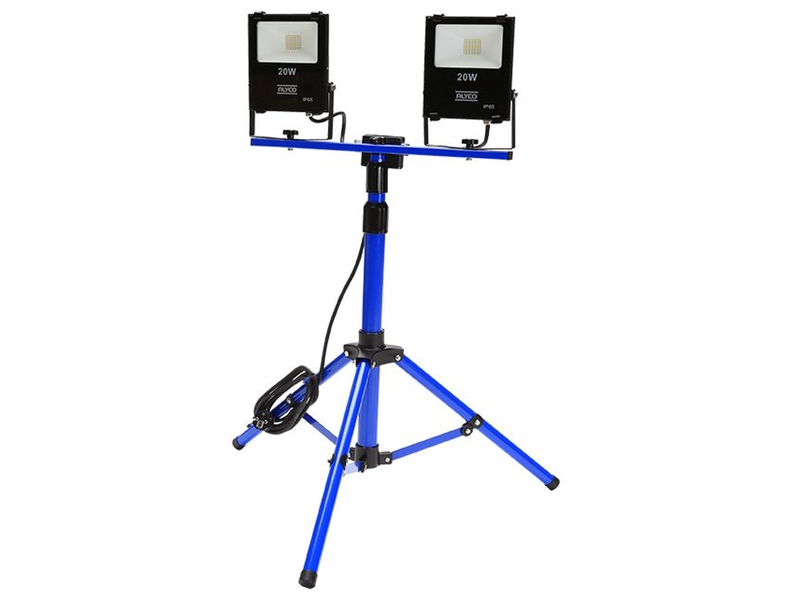 Tripode de Aluminio con dos Proyectores 20W Smd Ip65 ALYCO ORANGE