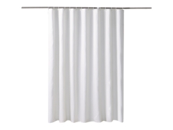 Cortina de ducha impermeable y antimoho, accesorio monocromático para baño.