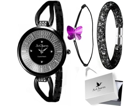 Cristales (bañado a rodio - Negro) |