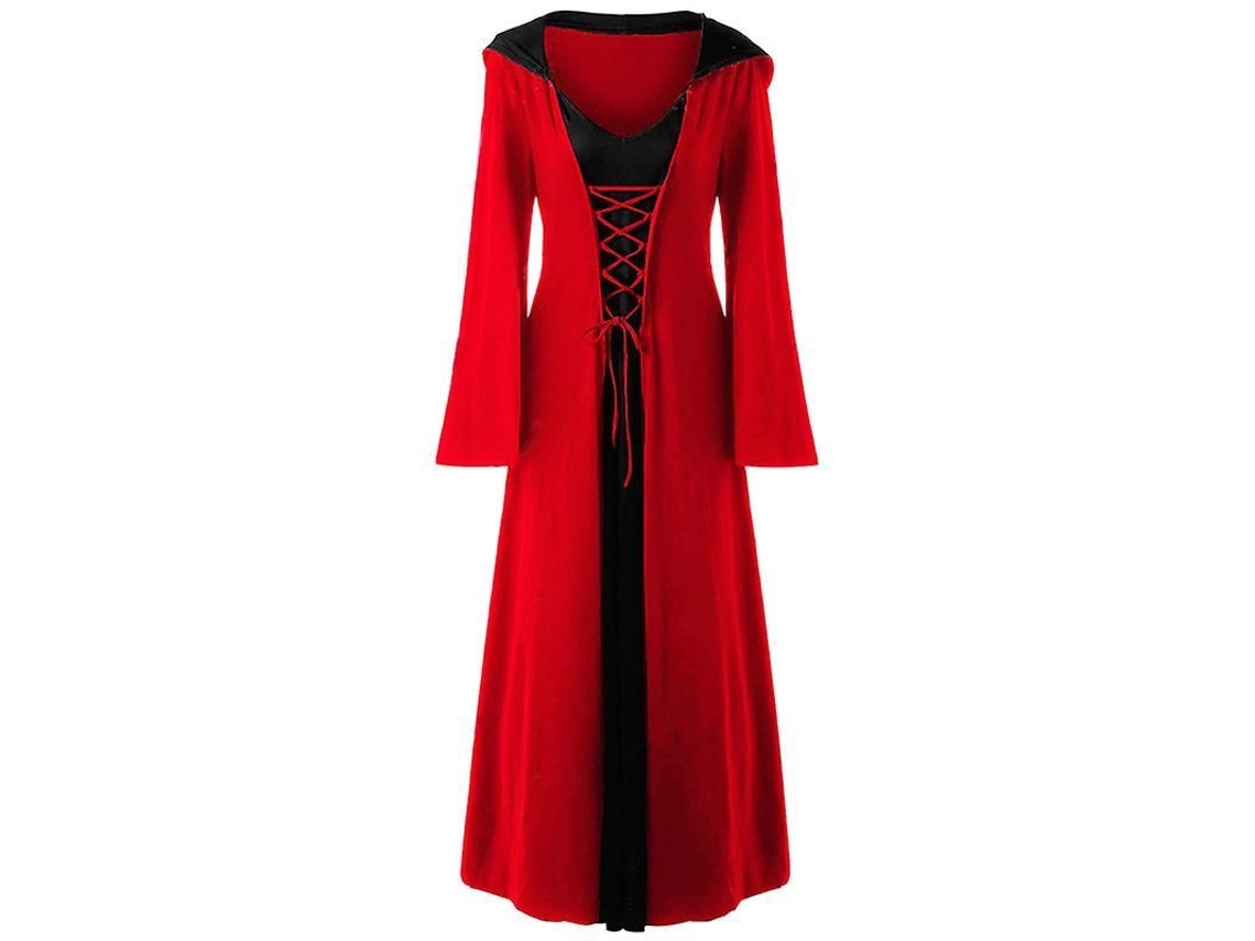 2026-vestido Gótico Renacentista Medieval Para Mujer Con Capucha Y Manga Larga Para Halloween