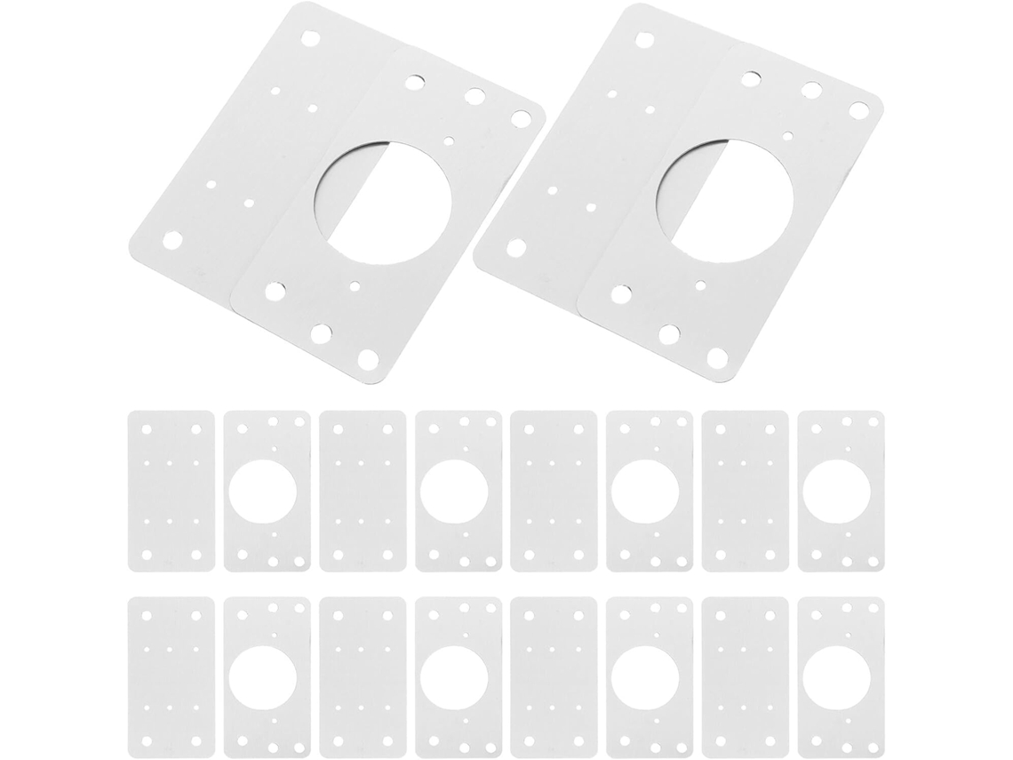 Juego De 10 Placas De Reparación De Bisagras De Gabinete De Acero Inoxidable, Kit De Tornillos De 354 X 1/4".
