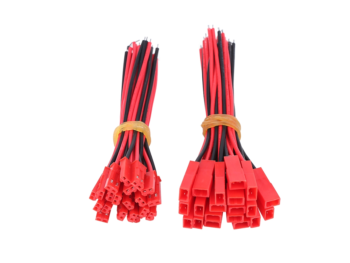 20 Cables Jst Macho, 20 Cables Jst Hembra, Conector De 2 Pines De 24 Awg Para Batería Lipo Rc