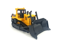 uma Bateriahuina 1554 1/16 11ch Rc Bulldozer Car Heavy Bulldozer Veículo Rc Infantil Brinquedo Elétrico Presente para Crianças MDUG