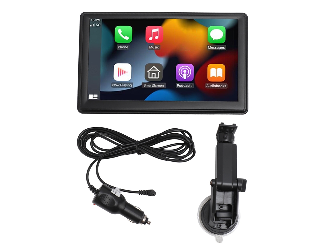 Sistema estéreo portátil para coche (compatible con Mirror Link y control por voz)