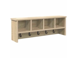 Maison Exclusive - Perchero de pared de roble Sonoma 75 x 16 x 26 cm