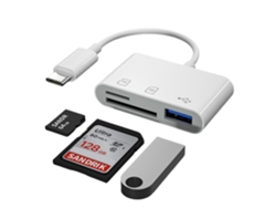 Lector de tarjetas tipo C a SD/TF/USB compatible con adaptadores Android Cuich