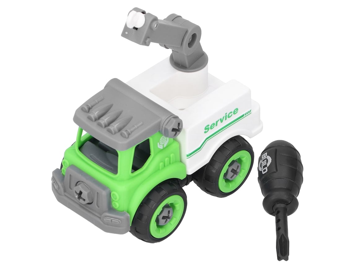 Brinquedo De Montagem Diy Carro Engenharia Construção Guindaste Veículo Com Chave De Fenda