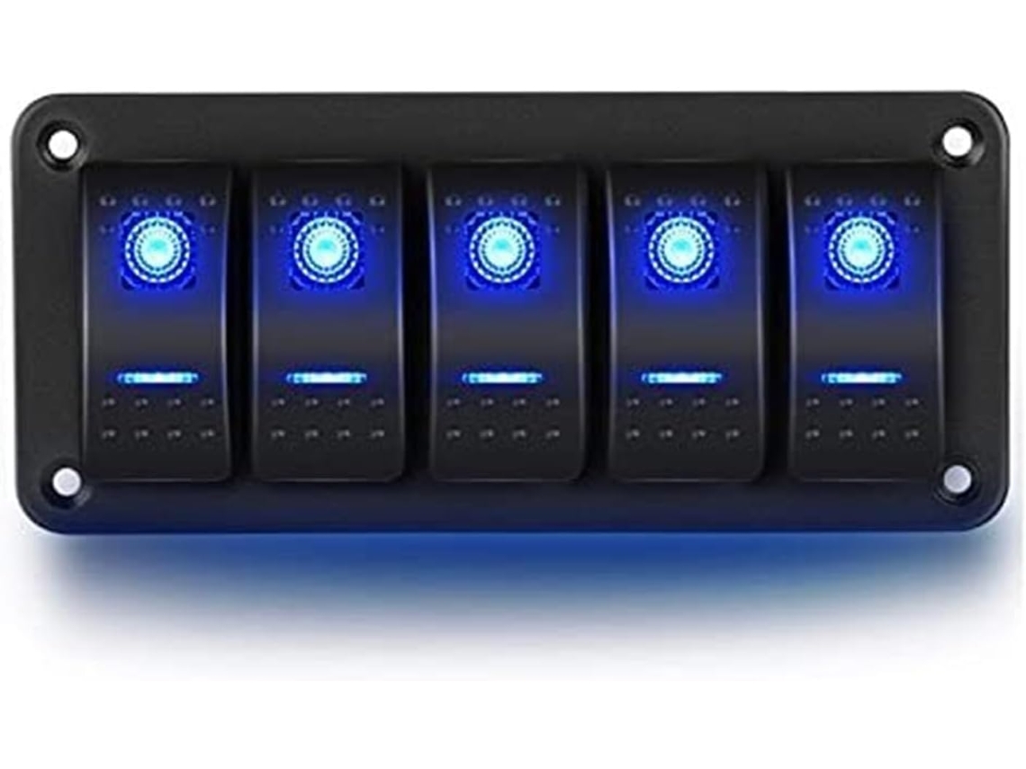 Accesorios De Bateau Panneau Conmutación En Forma 5 Bits Con Doble Led Para Modificación Yate Rv