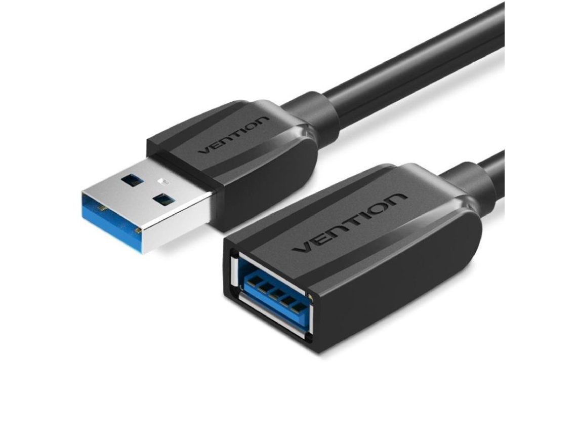 Cable Alargador Usb 3.0 VENTION Vas-A45-B150/ Usb Macho Usb Hembra/ 5Gbps/ 1.5M/ Negro