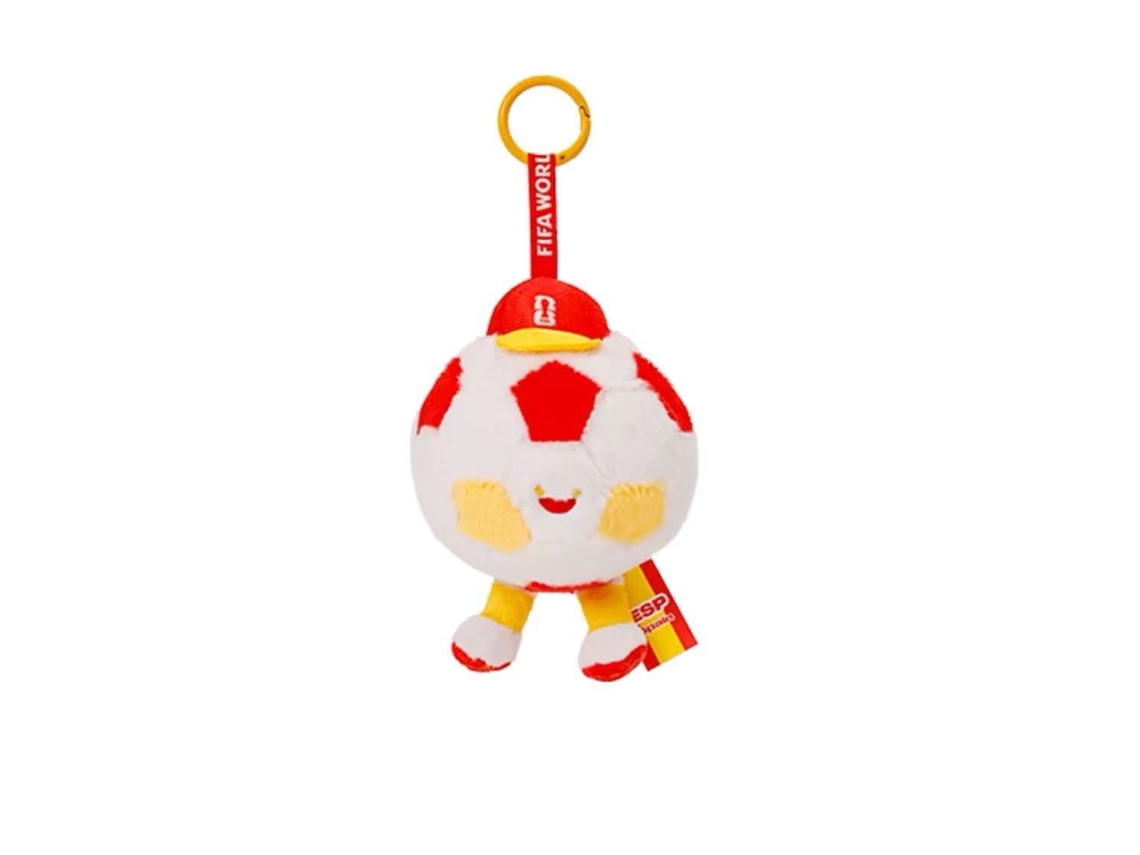 Llavero de peluche con forma de balón del Mundial de España 2026, suave, coleccionable, regalo STELASPLEN