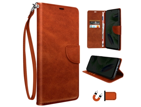 Funda Folio para Xiaomi Redmi Note 12 AVIZAR Marrón