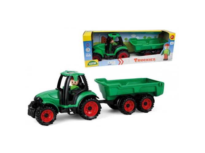 Vehículo de juguete LENA TOYS Truckies Tractor con Remolque