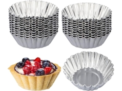 20 moldes metálicos pequeños y reutilizables, de 6,6 x 2 cm, para pasteles, magdalenas, muffins y repostería ZYBLSSBB