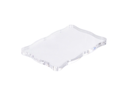 Bloque De Estampación Acrílico Transparente Con Mango Curvo Para Diy Y Manualidades Tl008