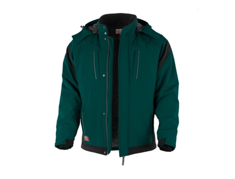 Abrigo de Trabajo QUALITEX WORKWEAR Pro Tejido Mixto (Verde y Negro - Tam: 3XL)