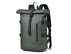 Mochila Enrollable Impermeable Henten Home Para Portátil De 15,6", Estilo Casual Urbano Unisex, Material Pu, Verde