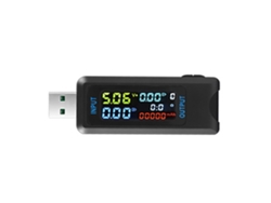 Comprobador Multifuncional De Voltaje Y Corriente Usb Con Pantalla Ips Y Almacenamiento Para 9 Grupos De Datos.