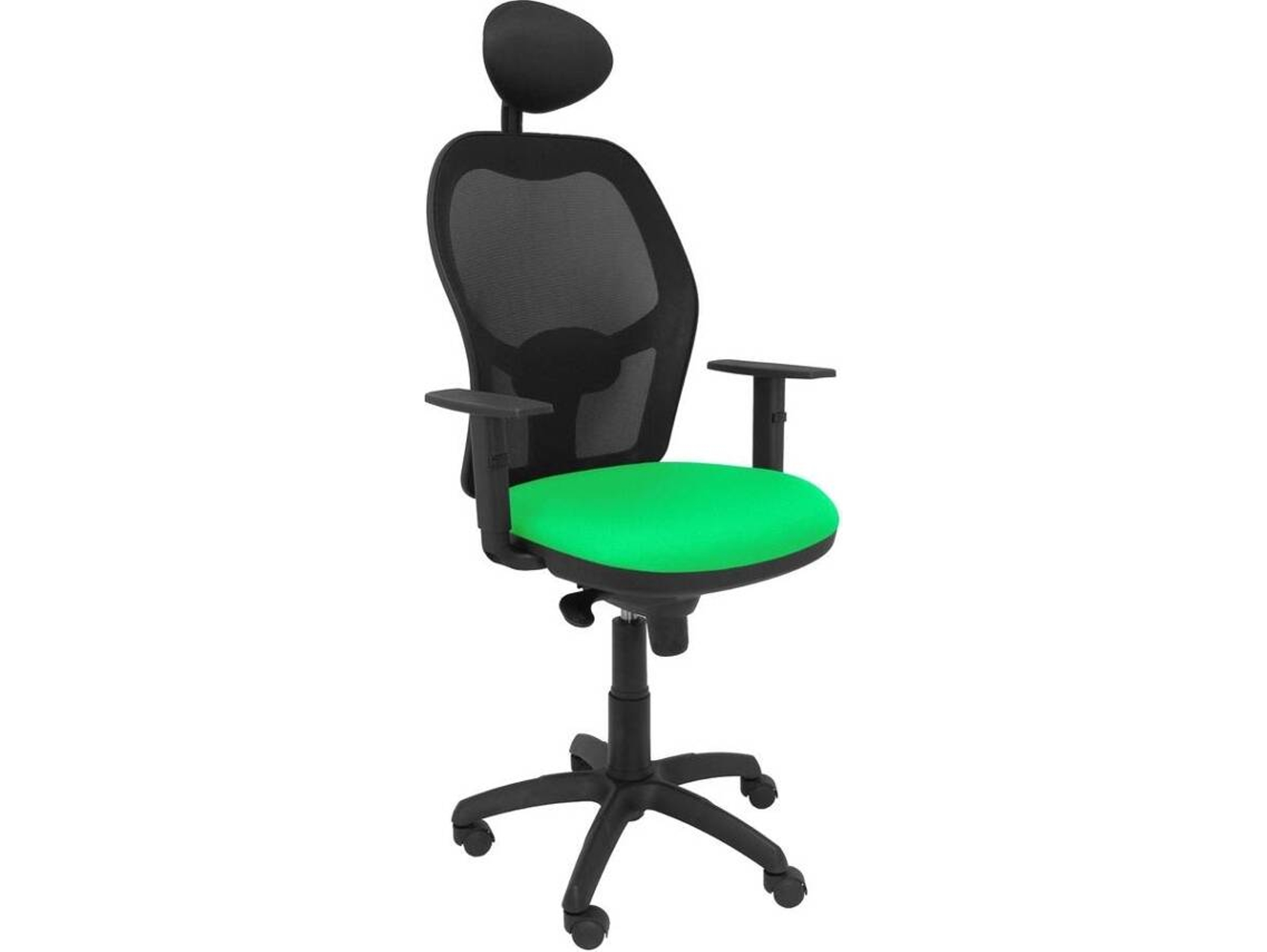 Silla de Escritorio Operativa PYC Jorquera C Verde N (Brazos Ajustables - Malla)