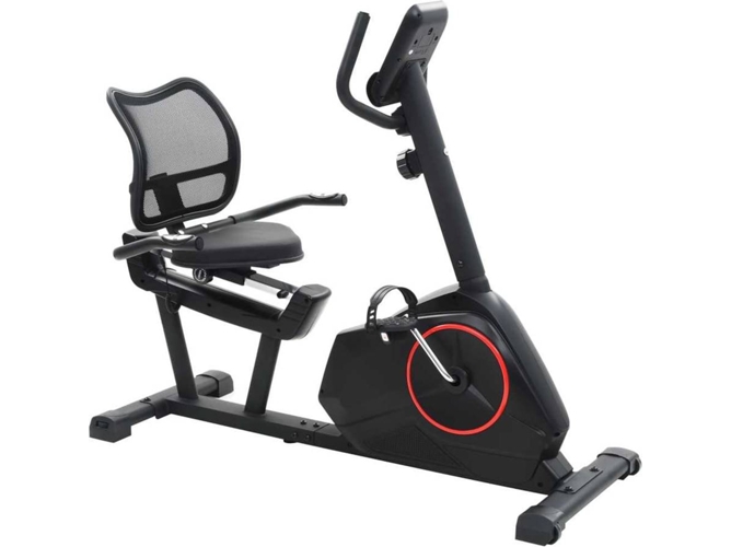 vidaXL Bicicleta estática reclinada magnética con pulsómetro