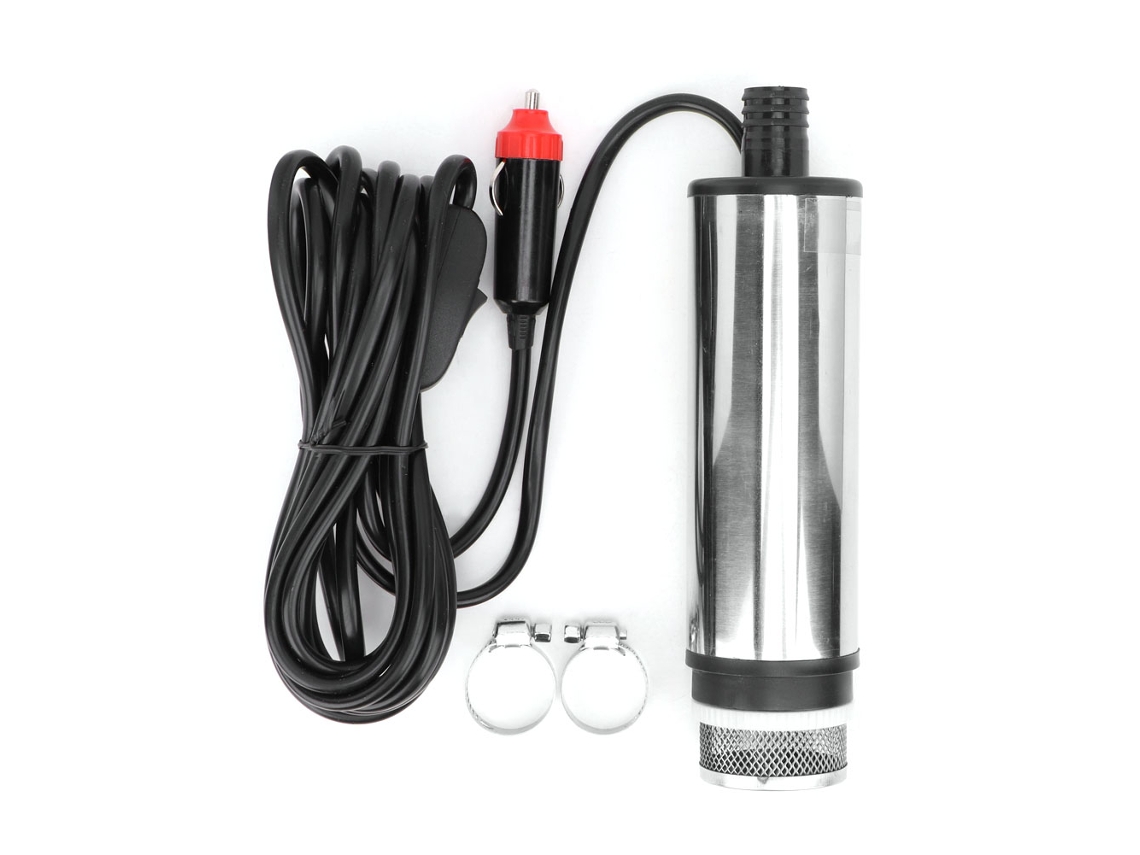 Bomba sumergible de 24 V CC (modelo 2026) para transferencia de agua y combustible, 40 l/min, 1,6 cm, acero inoxidable.