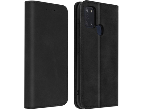 Funda Samsung Galaxy A21S AVIZAR Vintage Billetera Negro