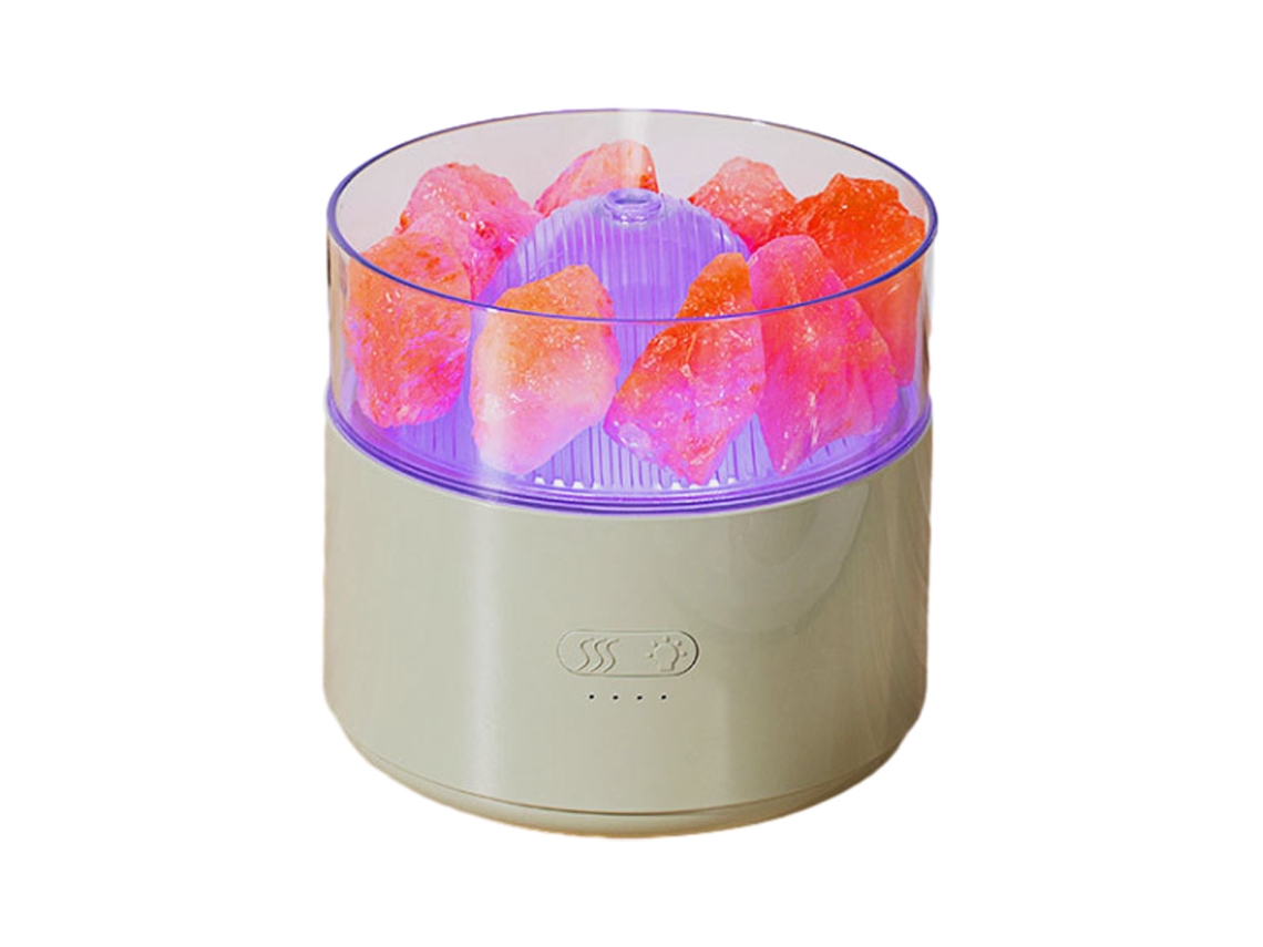 KOFIHETY Difusor Aromático de Sal y Humidificador de Niebla Fría 2 en 1 con USB y Apagado Automático para Casa, Dormitorio, Oficina, Spa