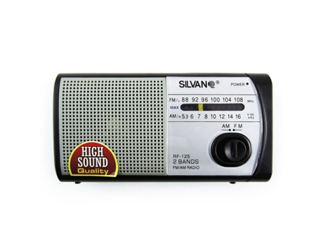 Radio SILVANO Am/Fm Portátil Pilas