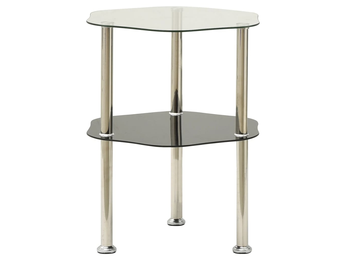 Mesa auxiliar VIDAXL Transparente Cristal (38x38x50 cm)