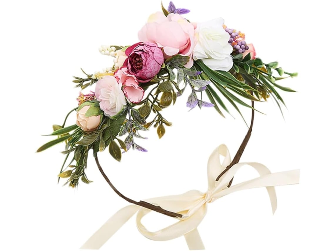Coroa De Casamento Com Flores Artificiais, Tiara Para Noiva E Acessório Elegante Para Festas.