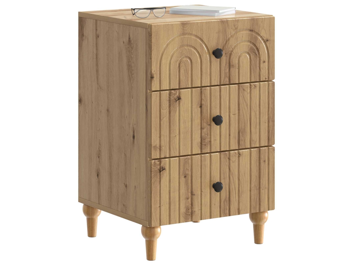 Maison Exclusive - Armario De Noche Con Cajón Roble Artesanal 43x 41 X 66,5 Cm