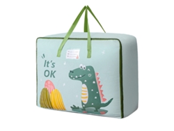 Bolsa De Lona Oxford Para Niños Con Diseño De Dibujos Animados, Gran Capacidad, Verde, Tamaño Mediano (52x24x40cm)