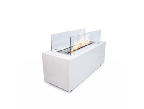 Chimenea de bioetanol de pie para uso interior y exterior CARAVAGGIO White W100xP40xH40 cm