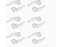 Cómodos ganchos de silicona para gafas, antideslizantes, accesorios para gafas, 6 pares Rosewell (transparentes)