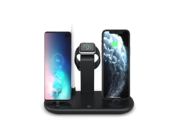Cargador 7 en 1 para iWatch, iPhone, AirPods, estación de acoplamiento inalámbrica, iPen, negro Chaberlu