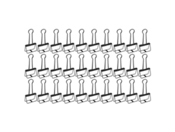 30 clips de acero de 2 pulgadas para billetes, billetes, clips metálicos negros