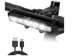 Luz LED para bicicleta superbrillante, recargable por USB, 1400 lúmenes para paseos nocturnos, 5 modos, Jytgalx