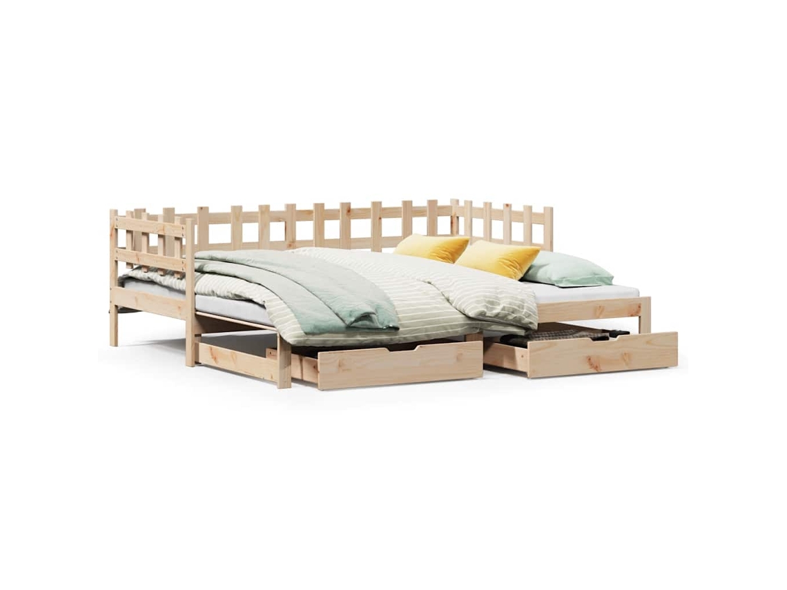 Maison Exclusive - Sofá Cama Nido Con Cajones Sin Colchón 80x200 Cm