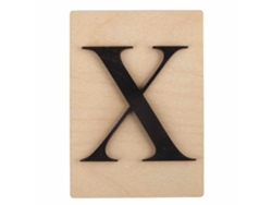 Letra de madera negra 'X' 14.8 x 10.5 cm