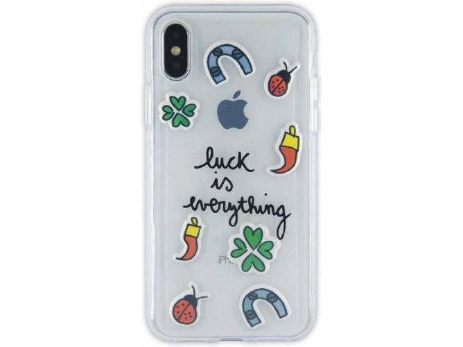 Funda iPhone X, XS SILVIA TOSI Stickers Luck Multicolor
