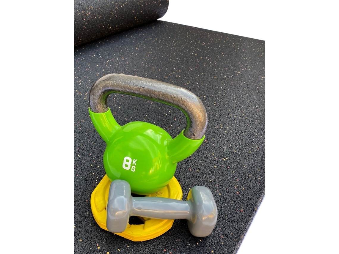 Tapete de Ejercicio e Fitness especial para Ginásios | EPDM NEGRO | Base Negra 8mm de altura 1'25m (Ancho) x 8m (Largo)