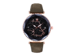 Reloj De Pulsera De Cuarzo Para Mujer Con Esfera Redonda, Estilo Casual Y Elegante, Color Verde Armada.