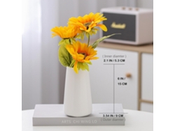 Jarrón de Cerámica: Un jarrón minimalista con un estilo sencillo, elegante y único, adecuado para chimeneas.