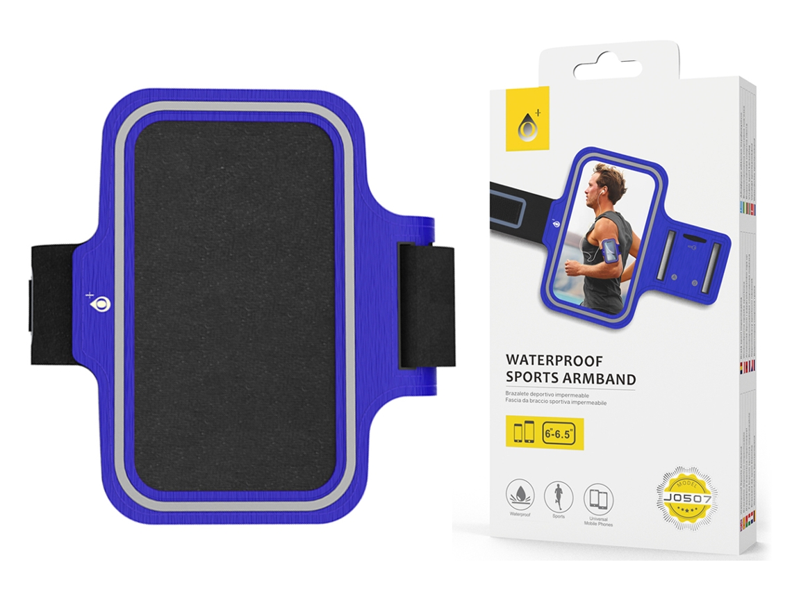 Bolsa de Brazo Deportiva para Apple iPhone 16 Pro Max Impermeable J0507 Azul ONEPLUS