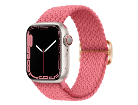Correa Apple Watch 41mm / 40mm y 38mm Nylon Trenzado Transpirable Rosa AVIZAR