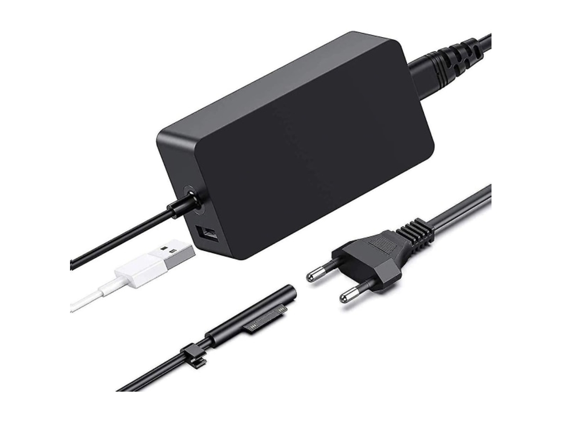 Adaptador SIURN 65W 15V 4A para Microsoft Surface Pro 8/ Pro 7 / Pro 6 / Pro 5/ Pro 4/ Pro X