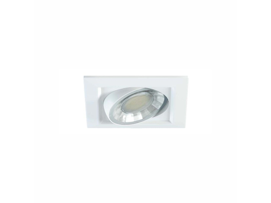 Foco LED cuadrado empotrable orientable 8W IP44 4000K