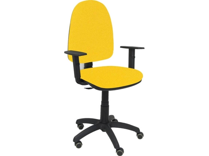 Silla de Escritorio Operativa PYC Ayna Amarillo BA RP con ruedas antiarañazos (Brazos Ajustables - Tejido)