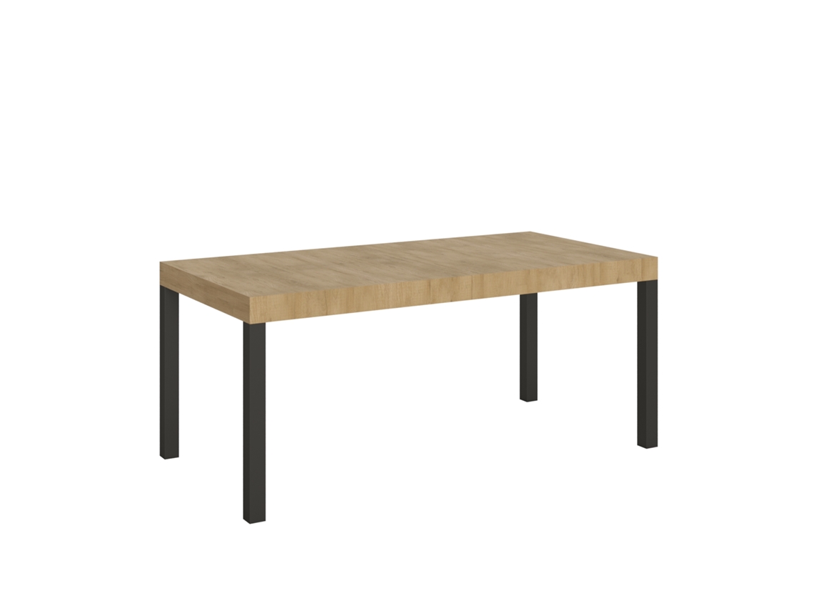 Mesa Extensible para Uso Diario 200/460x90 Cm Roble Natural con Patas Antracita Itamoby