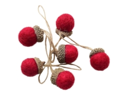 Juego de 6 adornos navideños de fieltro para colgar en el árbol de Navidad. Hengjian